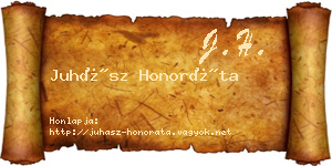 Juhász Honoráta névjegykártya